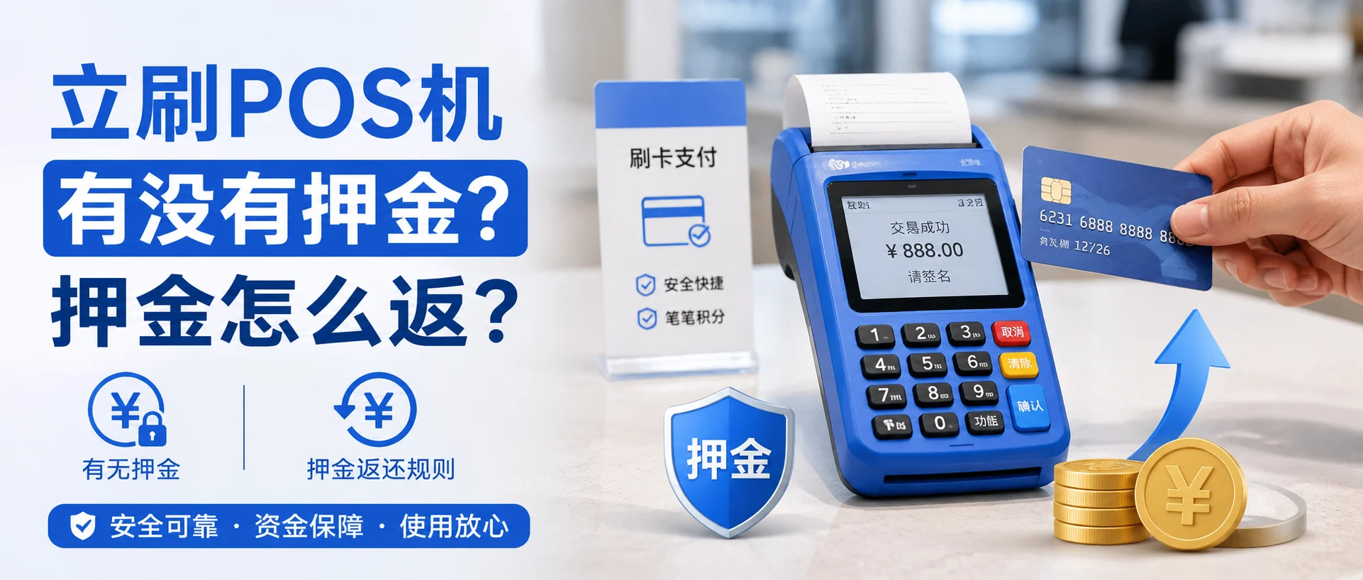 立刷POS机有没有押金？押金怎么返？